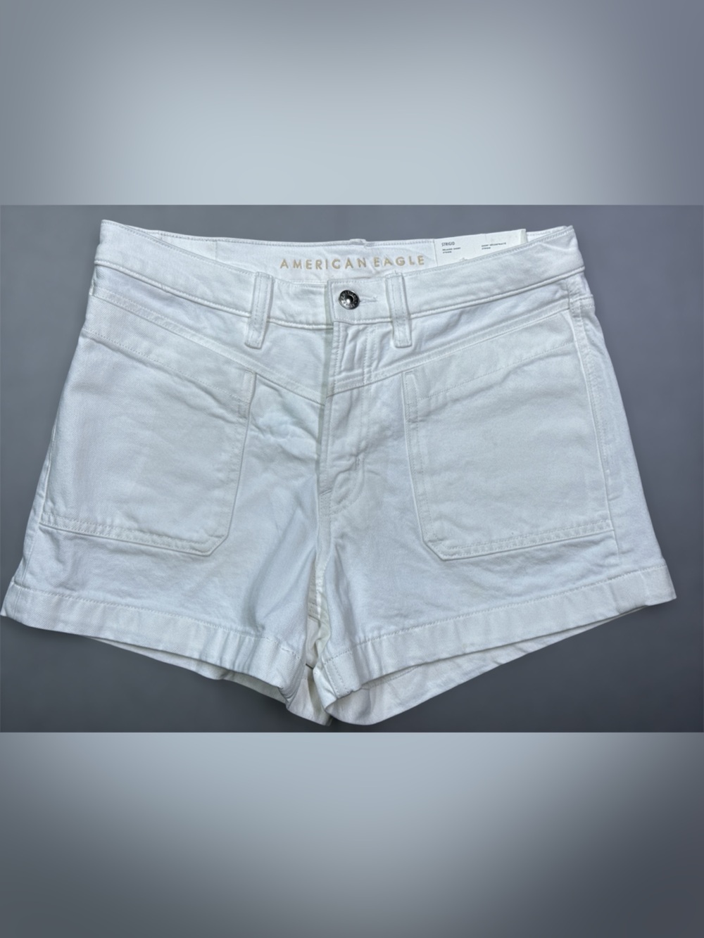 American Eagle Outfitters White Relaxed Short Super High Rise Womens 6 28W NWT